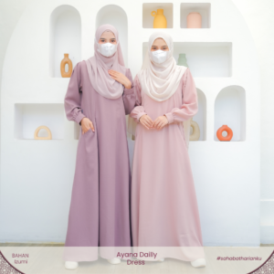 Irnanda Ayana Dress Gamis Basic Polos Wanita Muslim