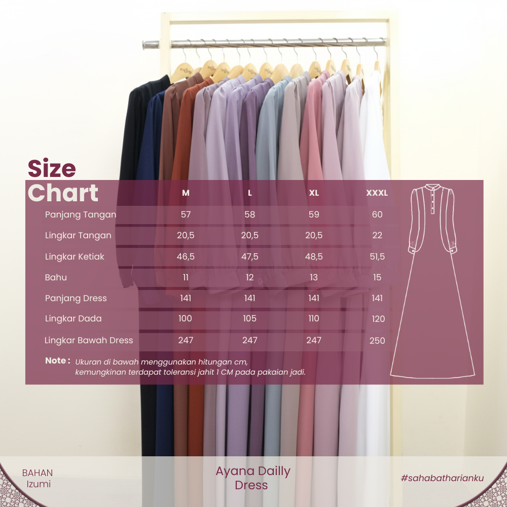 Irnanda Ayana Dress Gamis Basic Polos Wanita Muslim - Image 8