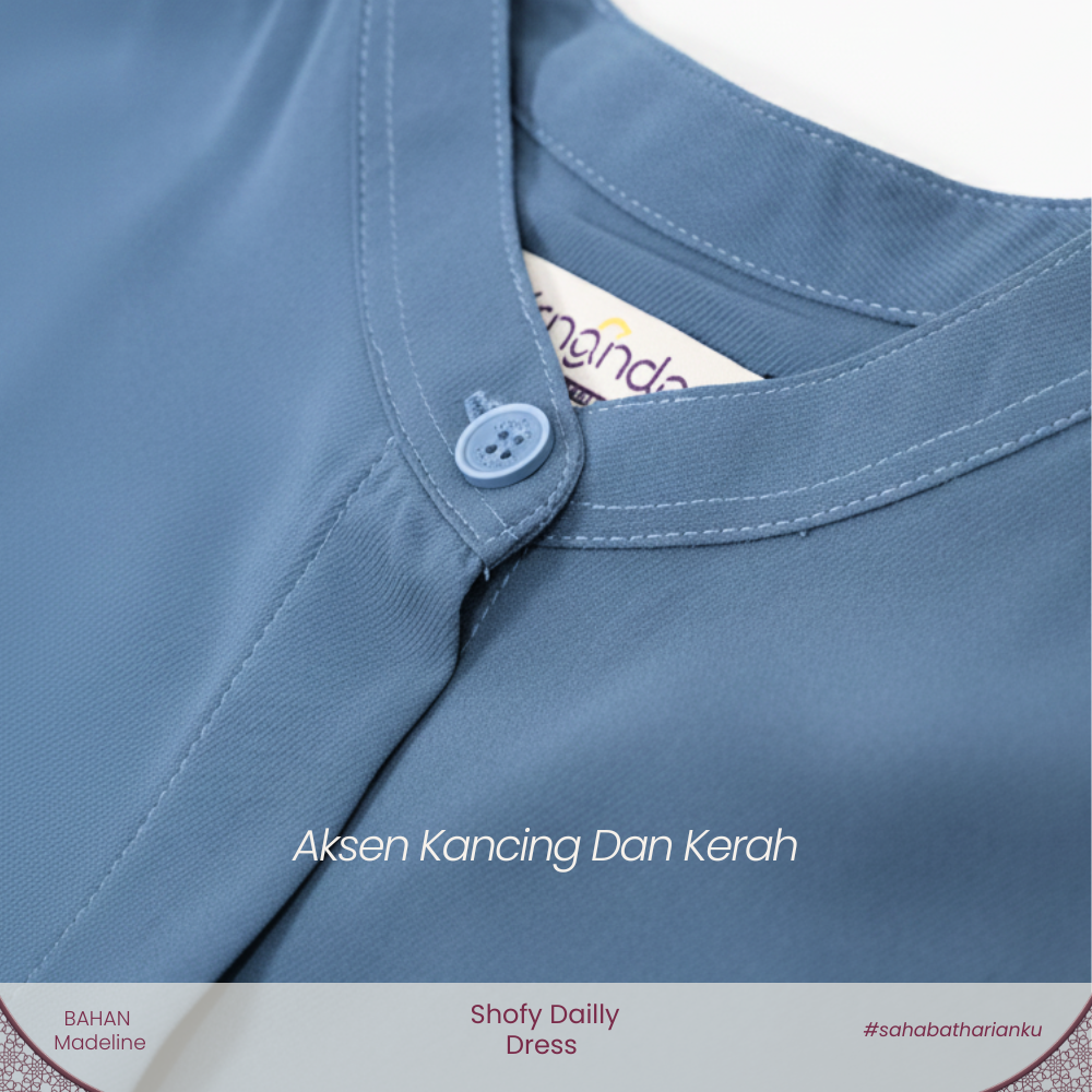 Irnanda Shofy Dress Gamis Basic Polos Wanita Ibu Muslimah - Image 6